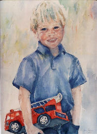 Bobby, aquarel 40x60cm